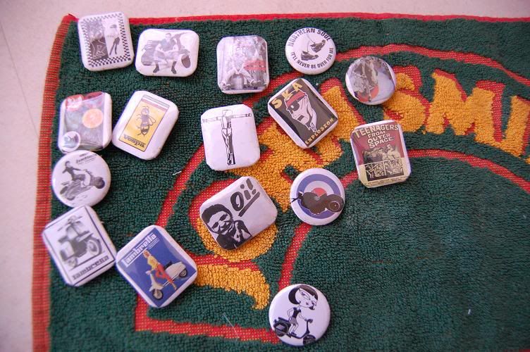 button badges 25p each plus