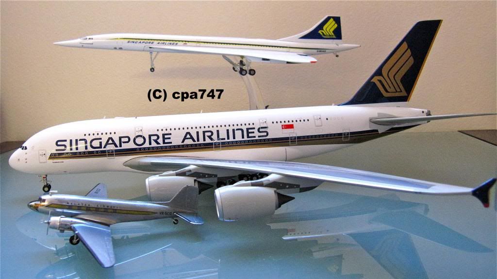 Singapore Concorde And B737, Malayan Dc3 - Da.c