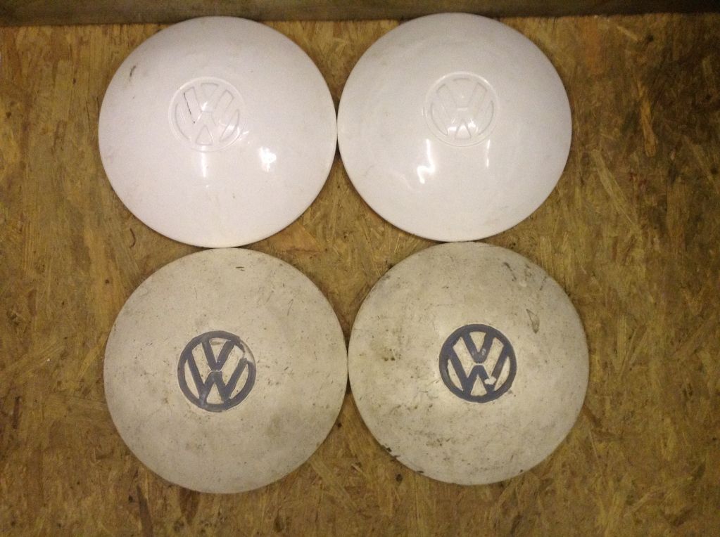 For Sale 6 sets of hub caps, genuine lens, early bay brakes