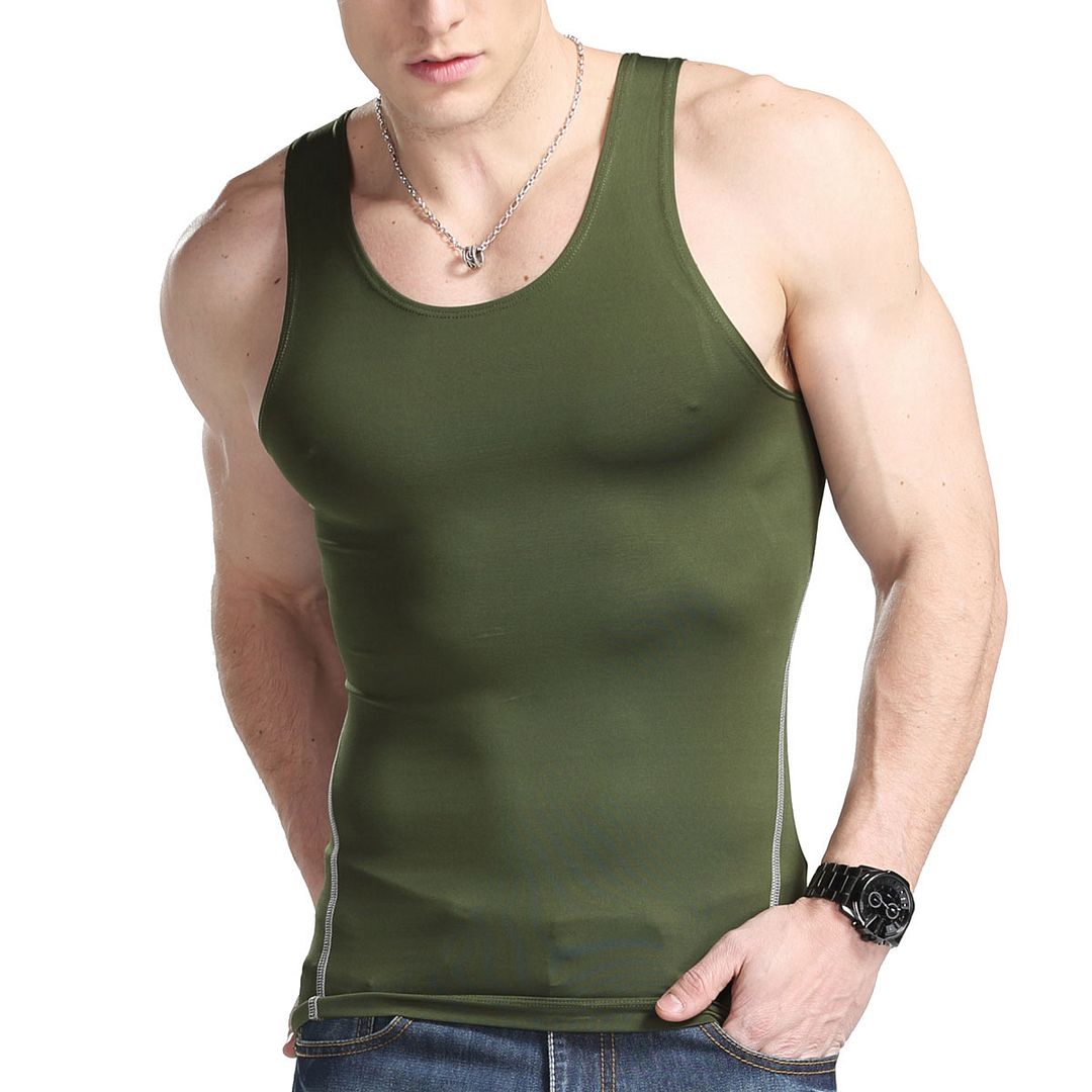Sleeveless Men Sports Fitness AShirt Tee Tank Top Wife Beater