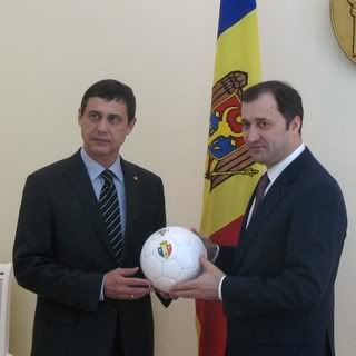Pvel Ciobanu,Vlad Filat, Federatia Moldoveneasca de Fotbal,Chisinau,R.Moldova