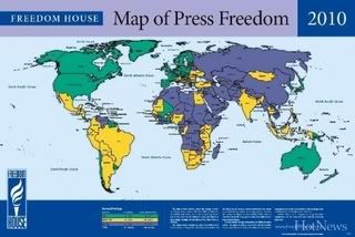 Moldova, presă fără liberă, Libertatea presei în lume 2009, Freedom House