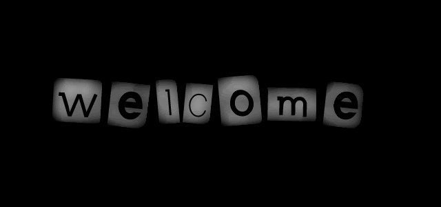 flashing welcome logo