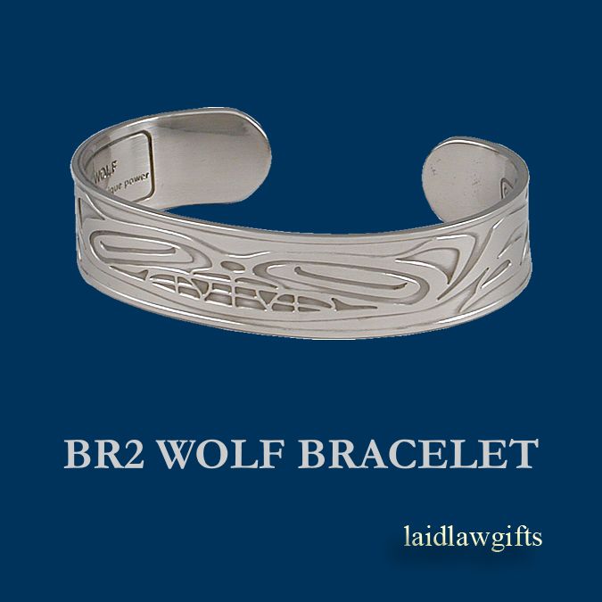 Wolf Cuff Bracelet Gitxsan Artist Yunkws Authentic Native Design First Nations