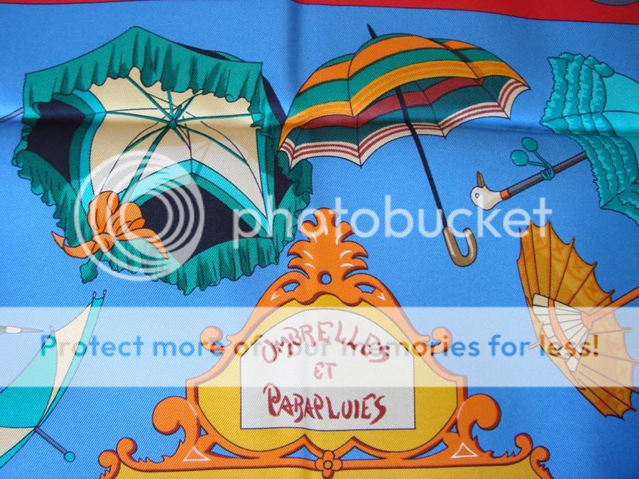 NEW AUTH HERMES UMBRELLES et SILK SHAWL SCARF 35  