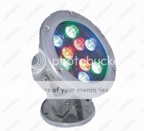 9W LED Fountain/Pool/Aquarium/Outdoor Spot Flood Light Underwater Lamp 