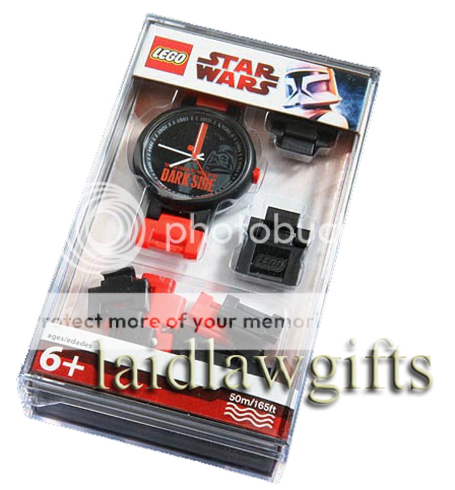 Star Wars Dark Side Darth Vader Lego Mens Black Red Watch Dark Side Logo Sith