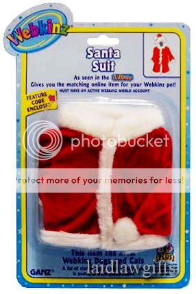 Webkinz Santa Suit Christmas Xmas Clothing Shirt Pants Hat Dogs Cats Webkins New